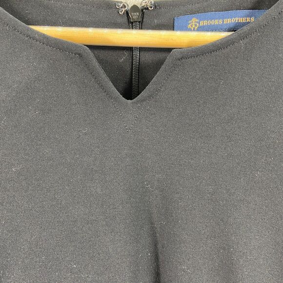 Brooks Brothers Womens Long Sleeve Sheath Dress Black Size 2 - Picture 4 of 11